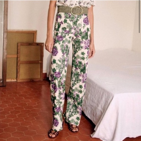 PLEASE DONT BUY-ISO-Sezane Chuck Trousers in this patterns size Eur 32 or 34 - Picture 1 of 1